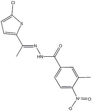 N'-[1-(5-chloro-2-thienyl)ethylidene]-4-nitro-3-methylbenzohydrazide Structure