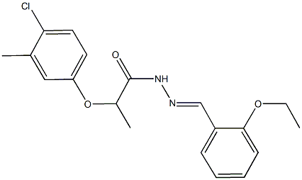 2-(4-chloro-3-methylphenoxy)-N'-(2-ethoxybenzylidene)propanohydrazide Structure