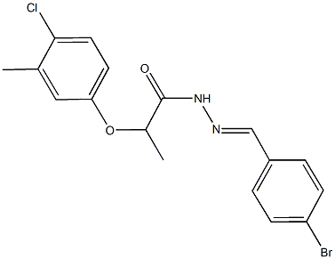 N'-(4-bromobenzylidene)-2-(4-chloro-3-methylphenoxy)propanohydrazide Structure