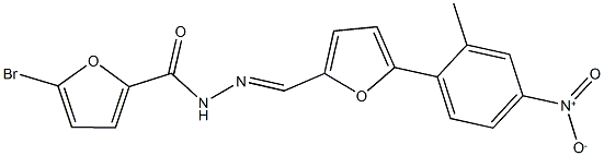 5-bromo-N'-[(5-{4-nitro-2-methylphenyl}-2-furyl)methylene]-2-furohydrazide 구조식 이미지