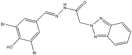 2-(2H-1,2,3-benzotriazol-2-yl)-N'-(3,5-dibromo-4-hydroxybenzylidene)acetohydrazide 구조식 이미지