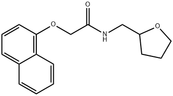 2-(1-naphthyloxy)-N-(tetrahydro-2-furanylmethyl)acetamide 구조식 이미지