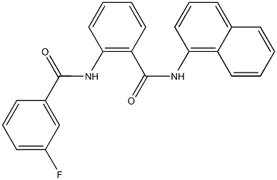 2-[(3-fluorobenzoyl)amino]-N-(1-naphthyl)benzamide 구조식 이미지