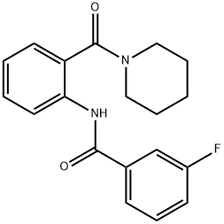 3-fluoro-N-[2-(1-piperidinylcarbonyl)phenyl]benzamide Structure