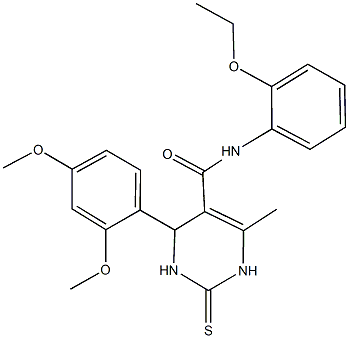 4-(2,4-dimethoxyphenyl)-N-(2-ethoxyphenyl)-6-methyl-2-thioxo-1,2,3,4-tetrahydropyrimidine-5-carboxamide Structure