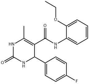 N-(2-ethoxyphenyl)-4-(4-fluorophenyl)-6-methyl-2-oxo-1,2,3,4-tetrahydropyrimidine-5-carboxamide 구조식 이미지