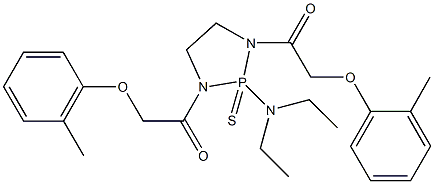 N-{1,3-bis[(2-methylphenoxy)acetyl]-2-sulfido-1,3,2-diazaphospholidin-2-yl}-N,N-diethylamine 구조식 이미지