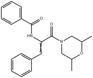 N-{1-[(2,6-dimethyl-4-morpholinyl)carbonyl]-2-phenylvinyl}benzamide Structure