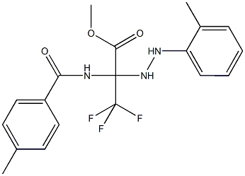 methyl 3,3,3-trifluoro-2-[(4-methylbenzoyl)amino]-2-[2-(2-methylphenyl)hydrazino]propanoate Structure