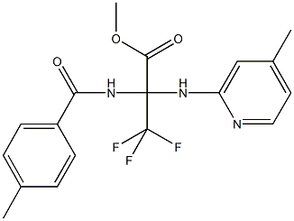 methyl 3,3,3-trifluoro-2-[(4-methylbenzoyl)amino]-2-[(4-methylpyridin-2-yl)amino]propanoate Structure