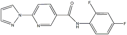 N-(2,4-difluorophenyl)-6-(1H-pyrazol-1-yl)nicotinamide Structure
