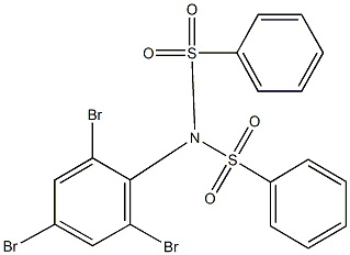 N-(phenylsulfonyl)-N-(2,4,6-tribromophenyl)benzenesulfonamide 구조식 이미지