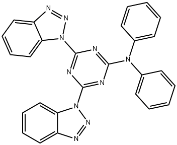 4,6-di(1H-1,2,3-benzotriazol-1-yl)-N,N-diphenyl-1,3,5-triazin-2-amine 구조식 이미지