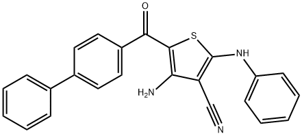 4-amino-2-anilino-5-([1,1'-biphenyl]-4-ylcarbonyl)thiophene-3-carbonitrile Structure