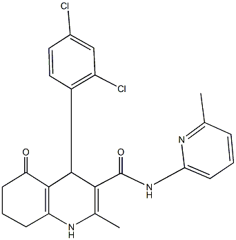 4-(2,4-dichlorophenyl)-2-methyl-N-(6-methyl-2-pyridinyl)-5-oxo-1,4,5,6,7,8-hexahydro-3-quinolinecarboxamide Structure