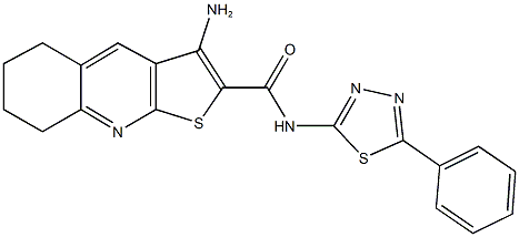 3-amino-N-(5-phenyl-1,3,4-thiadiazol-2-yl)-5,6,7,8-tetrahydrothieno[2,3-b]quinoline-2-carboxamide Structure
