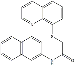 N-(2-naphthyl)-2-(quinolin-8-ylsulfanyl)acetamide 구조식 이미지