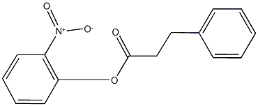 2-nitrophenyl 3-phenylpropanoate 구조식 이미지