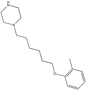 2-methylphenyl 6-(1-piperazinyl)hexyl ether 구조식 이미지