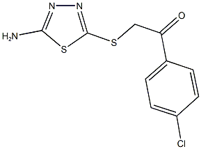 2-[(5-amino-1,3,4-thiadiazol-2-yl)sulfanyl]-1-(4-chlorophenyl)ethanone Structure