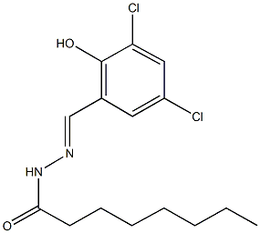 N'-(3,5-dichloro-2-hydroxybenzylidene)octanohydrazide Structure