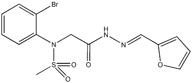 N-(2-bromophenyl)-N-{2-[2-(2-furylmethylene)hydrazino]-2-oxoethyl}methanesulfonamide 구조식 이미지