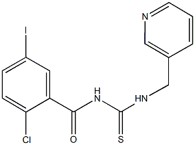 N-(2-chloro-5-iodobenzoyl)-N'-(3-pyridinylmethyl)thiourea 구조식 이미지