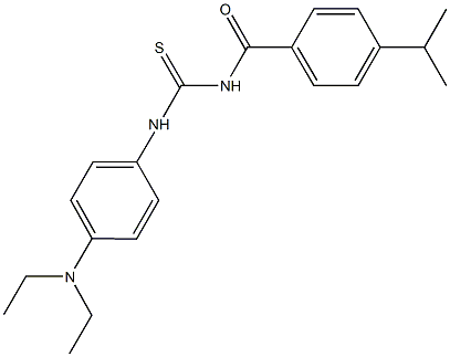 N-[4-(diethylamino)phenyl]-N'-(4-isopropylbenzoyl)thiourea 구조식 이미지