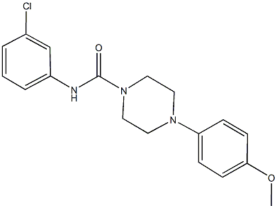 N-(3-chlorophenyl)-4-(4-methoxyphenyl)-1-piperazinecarboxamide Structure