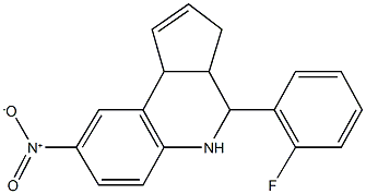 4-(2-fluorophenyl)-8-nitro-3a,4,5,9b-tetrahydro-3H-cyclopenta[c]quinoline Structure