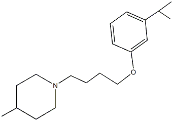 3-isopropylphenyl 4-(4-methyl-1-piperidinyl)butyl ether 구조식 이미지