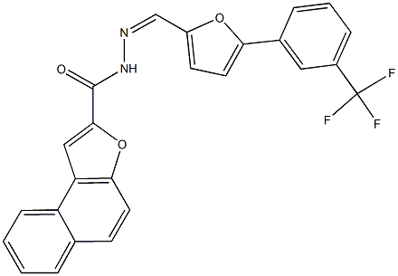 N'-({5-[3-(trifluoromethyl)phenyl]-2-furyl}methylene)naphtho[2,1-b]furan-2-carbohydrazide Structure