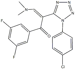 2-[1-(4-chlorophenyl)-1H-tetraazol-5-yl]-1-(3,5-difluorophenyl)-3-(dimethylamino)-2-propen-1-one Structure