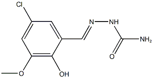 5-chloro-2-hydroxy-3-methoxybenzaldehyde semicarbazone Structure