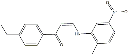 1-(4-ethylphenyl)-3-{5-nitro-2-methylanilino}-2-propen-1-one 구조식 이미지