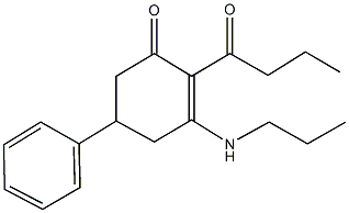 2-butyryl-5-phenyl-3-(propylamino)-2-cyclohexen-1-one 구조식 이미지