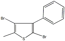 2,4-dibromo-5-methyl-3-phenylthiophene Structure