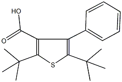 2,5-ditert-butyl-4-phenyl-3-thiophenecarboxylic acid 구조식 이미지