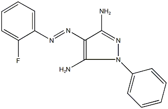 4-[(2-fluorophenyl)diazenyl]-1-phenyl-1H-pyrazole-3,5-diamine 구조식 이미지