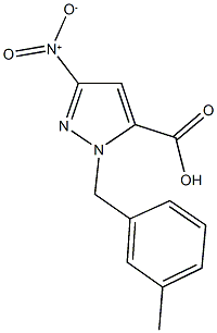 3-nitro-1-(3-methylbenzyl)-1H-pyrazole-5-carboxylic acid Structure