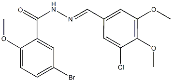 5-bromo-N'-(3-chloro-4,5-dimethoxybenzylidene)-2-methoxybenzohydrazide Structure