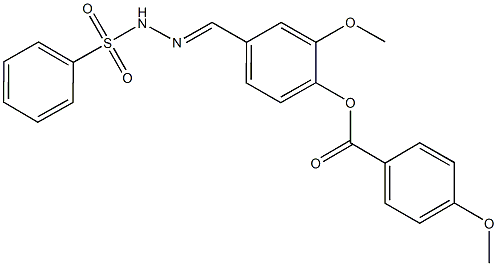 2-methoxy-4-[2-(phenylsulfonyl)carbohydrazonoyl]phenyl 4-methoxybenzoate 구조식 이미지