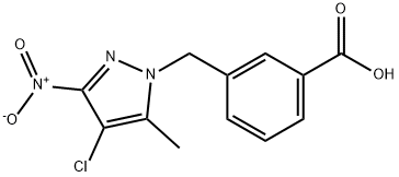 3-({4-chloro-3-nitro-5-methyl-1H-pyrazol-1-yl}methyl)benzoicacid 구조식 이미지