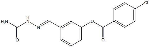 3-[2-(aminocarbonyl)carbohydrazonoyl]phenyl 4-chlorobenzoate Structure