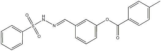 3-[2-(phenylsulfonyl)carbohydrazonoyl]phenyl 4-methylbenzoate 구조식 이미지