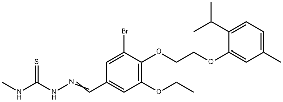 3-bromo-5-ethoxy-4-[2-(2-isopropyl-5-methylphenoxy)ethoxy]benzaldehyde N-methylthiosemicarbazone Structure