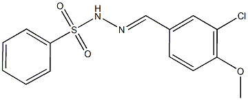 N'-(3-chloro-4-methoxybenzylidene)benzenesulfonohydrazide Structure