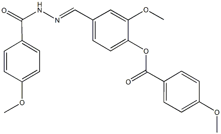 2-methoxy-4-[2-(4-methoxybenzoyl)carbohydrazonoyl]phenyl 4-methoxybenzoate 구조식 이미지