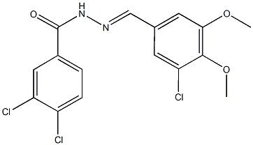 3,4-dichloro-N'-(3-chloro-4,5-dimethoxybenzylidene)benzohydrazide 구조식 이미지