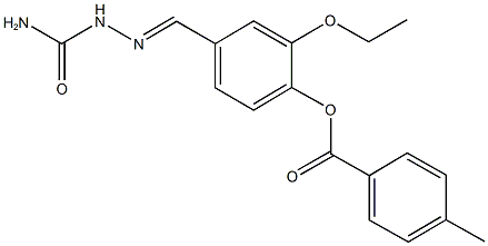 4-[2-(aminocarbonyl)carbohydrazonoyl]-2-ethoxyphenyl 4-methylbenzoate Structure
